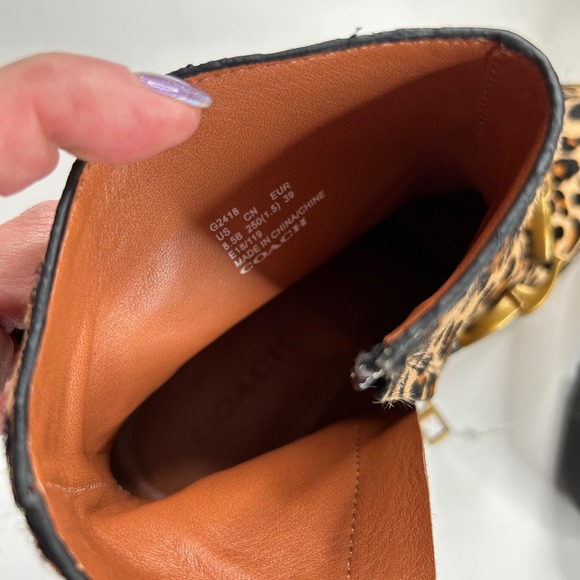 Coach | Allen Signature Chain Boot Natural NEW Size 8.5 - Picture 11 of 11